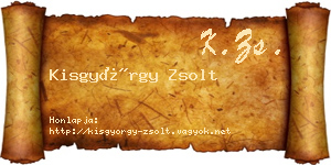 Kisgyörgy Zsolt névjegykártya