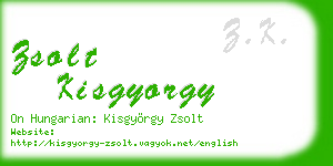 zsolt kisgyorgy business card